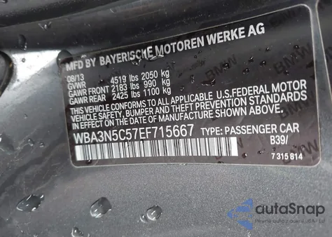 2014 BMW 428I xDrive из США, поврежденный, VIN WBA3N5C57EF715667